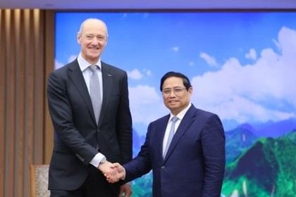 Thủ tướng Chính phủ Phạm Minh Chính tiếp ông Roland Busch, Chủ tịch kiêm Tổng Giám đốc điều hành Tập đoàn Siemens