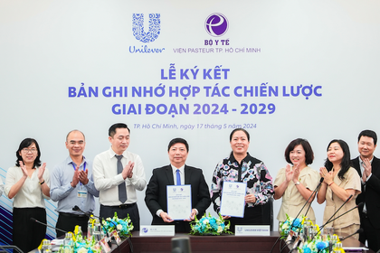 Toàn cảnh lễ ký kết Bản ghi nhớ hợp tác chiến lược giai đoạn 2024 - 2029 của Unilever Việt Nam và Viện Pasteur TP.HCM