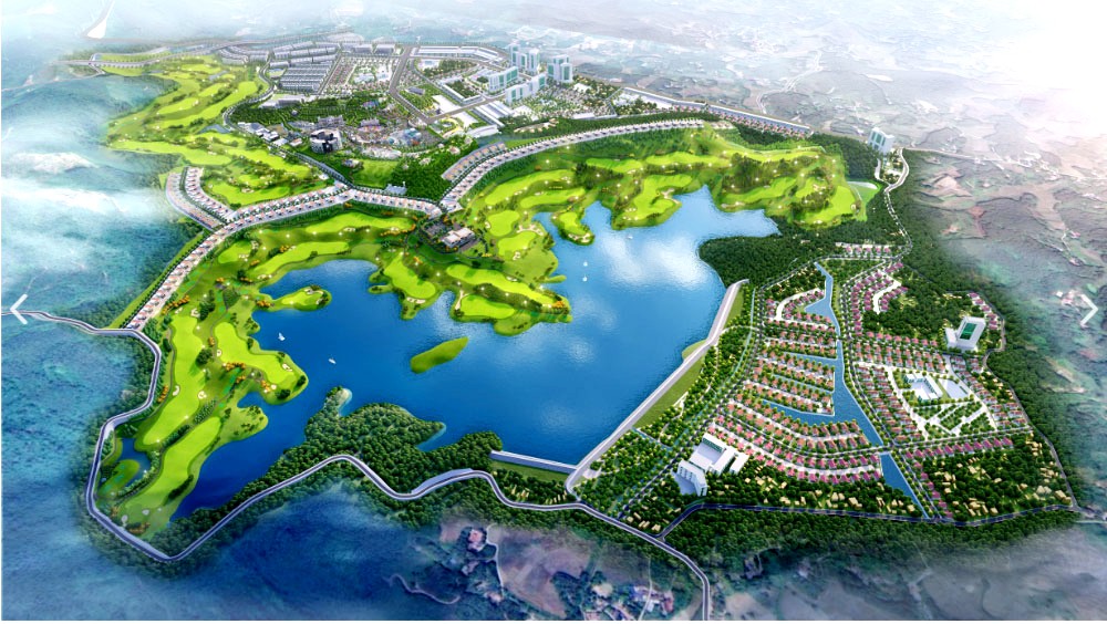 Phối cảnh dự án sân golf Phổ Yên