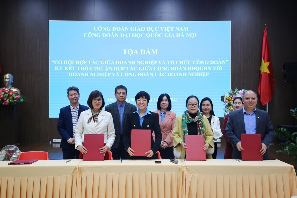 Công đoàn doanh nghiệp VACOD-HBA ký thỏa thuận hợp tác với Công đoàn ĐHQG Hà Nội