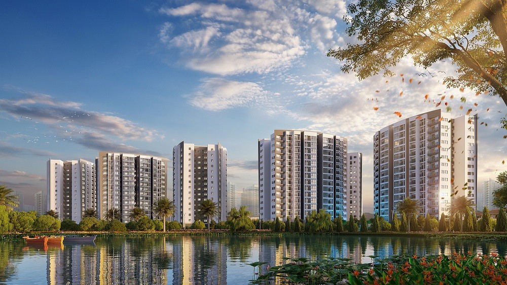 Tổ hợp căn hộ Le Grand Jardin với tầm nhìn hướng trọn Hồ Sài Đồng và công viên cây xanh rộng lớn