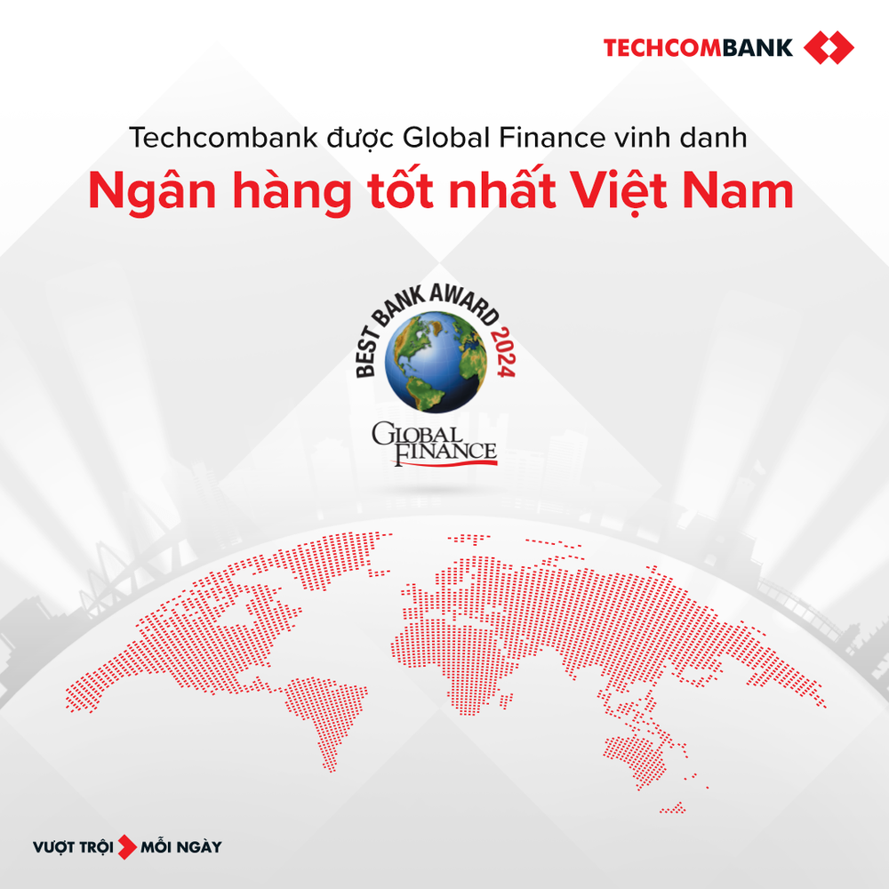 Techcombank được vinh danh là Ngân hàng tốt nhất Việt Nam bởi Global Finance
