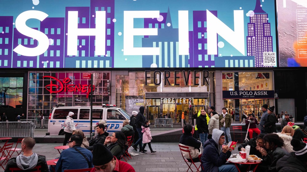 Một sự kiện pop-up của Shein tại cửa hàng Forever 21 ở Times Square, New York (Mỹ)