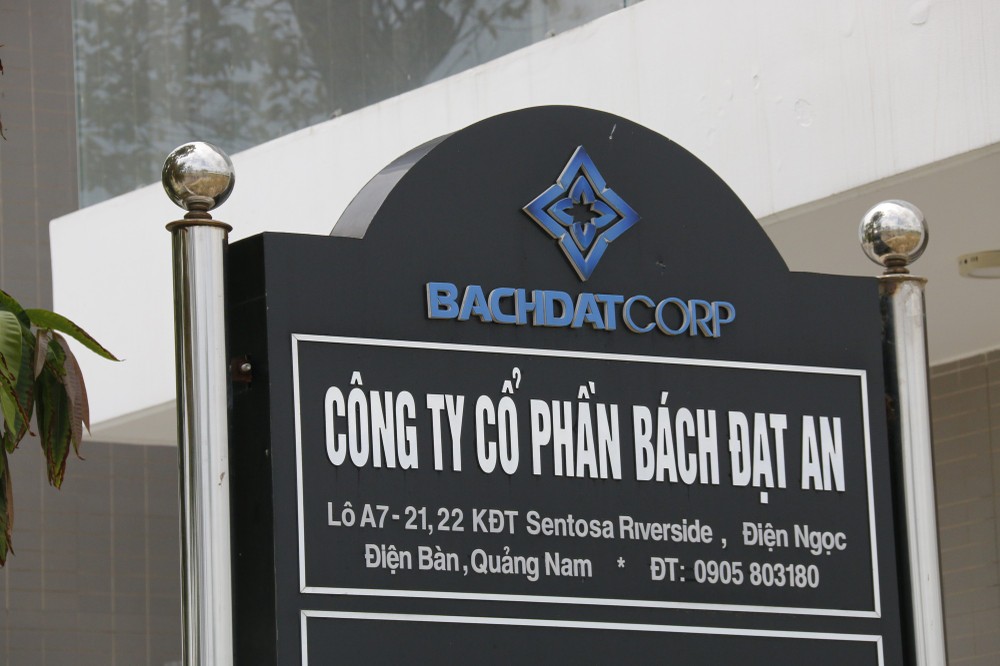 Công ty Bách Đạt An bị Quảng Nam thu hồi giấy chứng nhận đăng ký doanh nghiệp