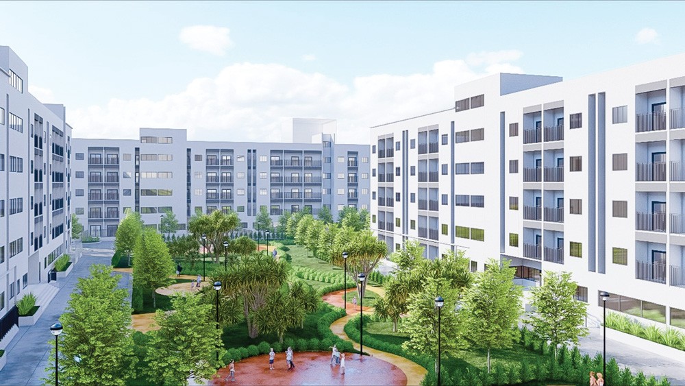 Lâm Đồng bán dự án nhà ở xã hội tại khu công nghiệp Phú Hội chỉ hơn 11 triệu đồng/m2. Ảnh minh hoạ