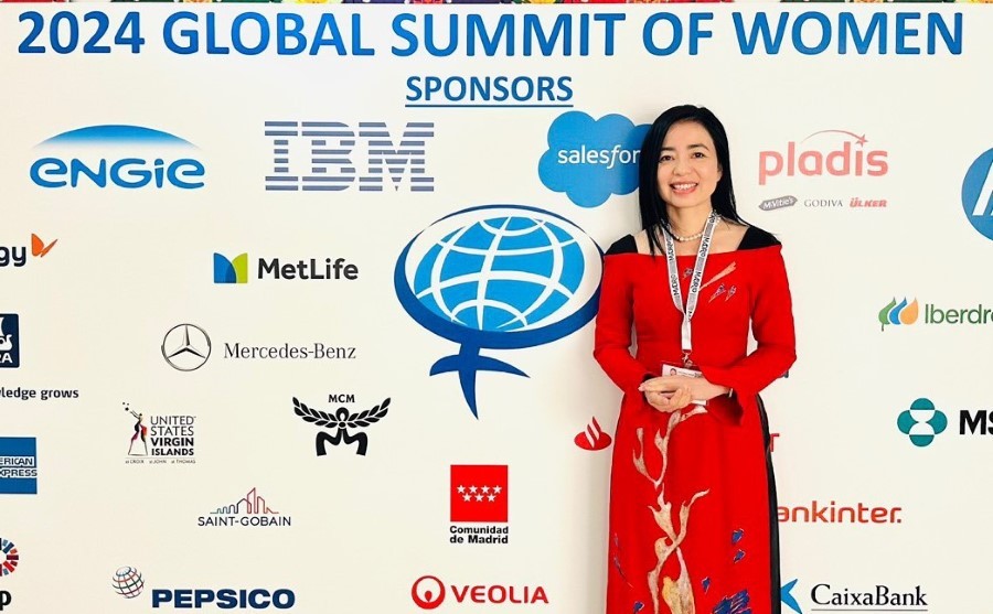 Nữ doanh nhân Lê Thị Thúy Nga, người sáng lập, Chủ tịch Helen Care tại Global Summit of Women 2024