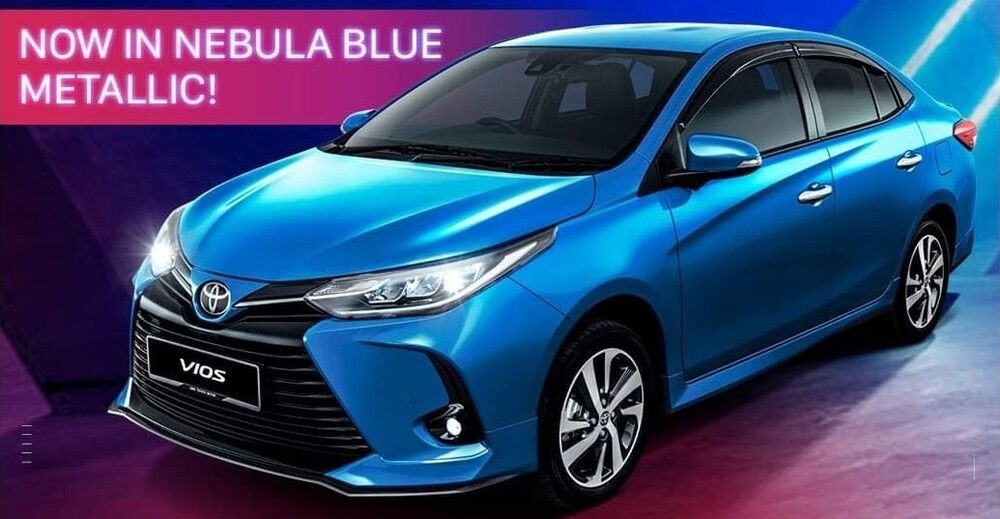 Toyota Vios 2022 có thêm màu ngoại thất xanh dương