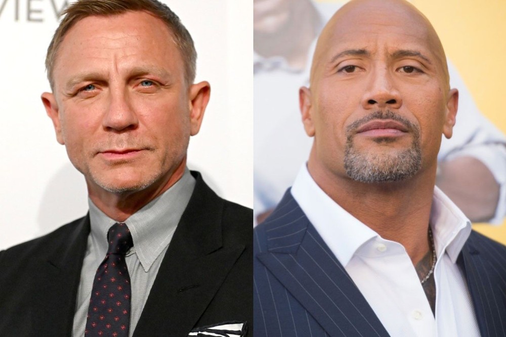 Daniel Craig và Dwayne Johnson là những diễn viên có cát xê cao nhất Hollywood