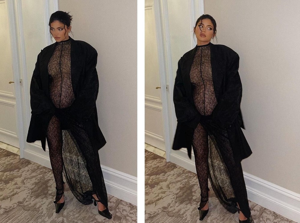 Thời trang đầm bầu xuyên thấu của nữ triệu phú Kylie Jenner