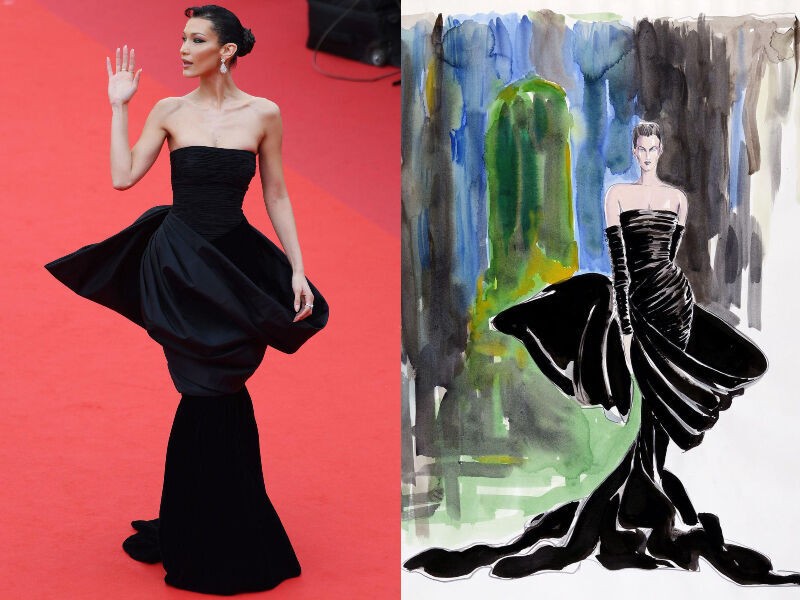 Bella Hadid quyền quý với thiết kế Versace tại thảm đỏ LHP Cannes
