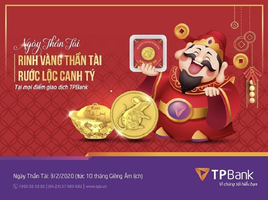 Vàng Kim Tý TPBank đắt khách trong ngày vàng thần tài