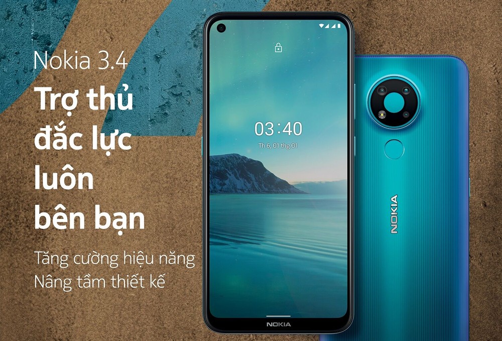 Nokia 3.4 nâng tầm trải nghiệm di động với hiệu năng vượt trội và bộ ba camera AI
