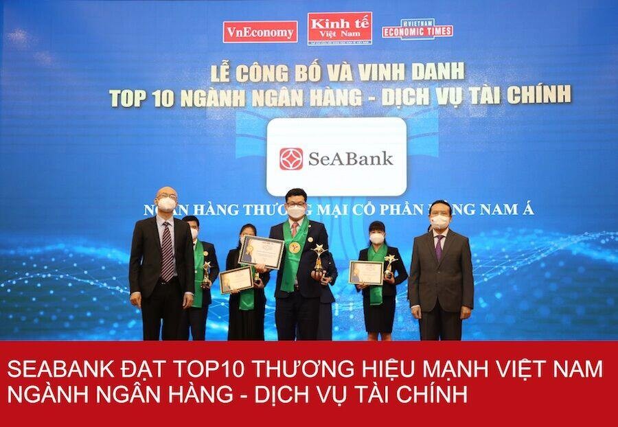 SeABank được vinh danh Top 25 Thương hiệu tài chính dẫn đầu Việt Nam 2021