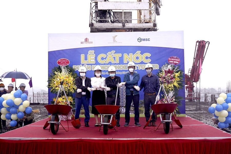 BIC Việt Nam cất nóc dự án chung cư Hanoi Phoenix Tower Cao Bằng