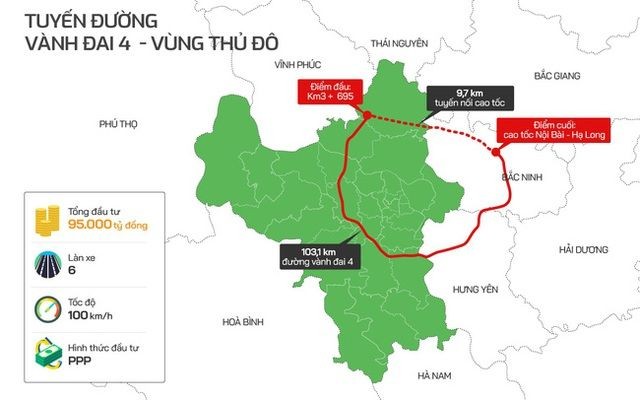 Dự án Vành đai 4 - Vùng Thủ đô Hà Nội sẽ được khởi công trước 30/6/2023
