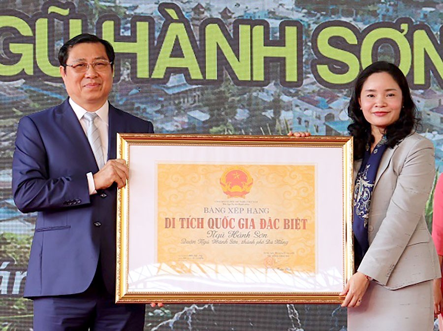 Đà Nẵng đón nhận Bằng xếp hạng Di tích quốc gia đặc biệt danh thắng Ngũ Hành Sơn