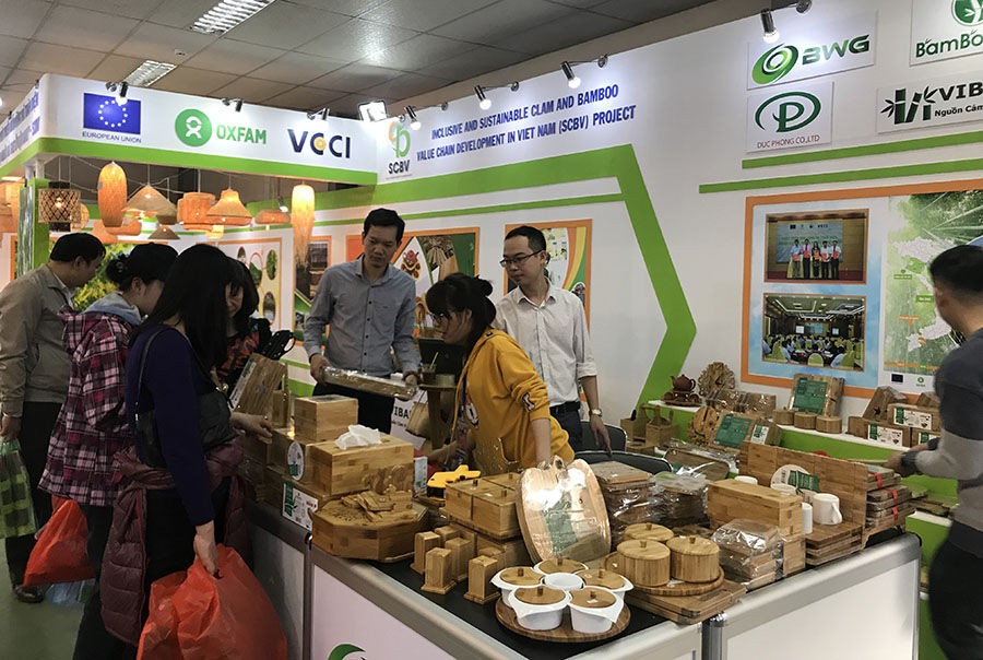 Khai trương gian hàng cho các sản phẩm tre tại hội chợ Xuân Giảng Võ 2019