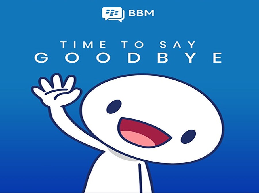 Dịch vụ nhắn tin BBM nói lời chào tạm biệt người dùng