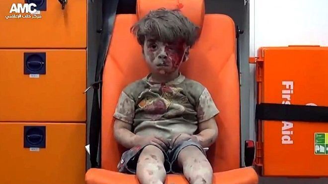 Hình ảnh cậu bé Syria gây thương cảm