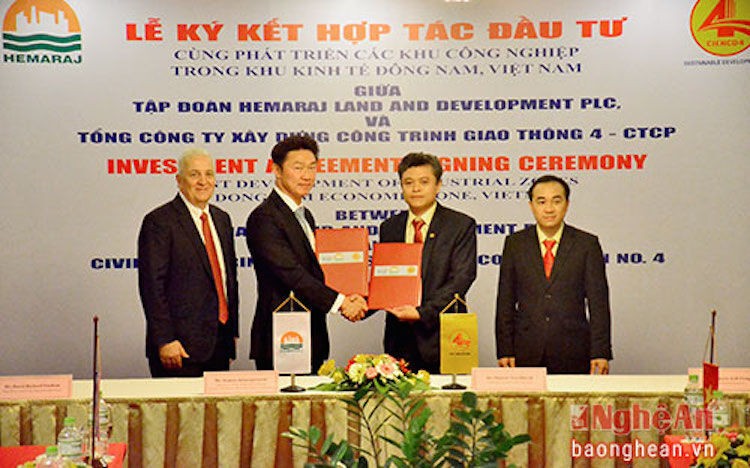 Cienco 4 bắt tay đối tác Thái Lan làm dự án 1 tỷ USD tại Nghệ An