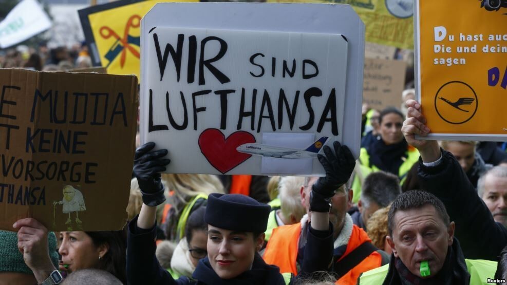 Lufthansa thiệt hại hơn 100 triệu euro do đình công