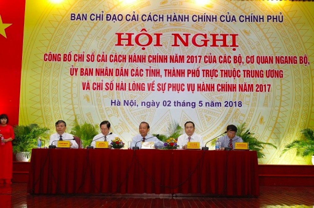 Hà Nội vượt Đà Nẵng, lên vị trí thứ 2 trong bảng xếp hạng cải cách hành chính 2017