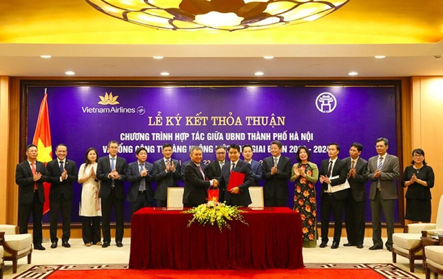 Hà Nội ký kết thỏa thuận hợp tác với Tổng Công ty Hàng không Việt Nam