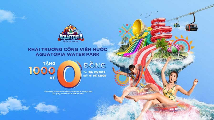 Công viên nước mới toanh ở Phú Quốc tặng hàng nghìn vé cho khách đi cáp treo
