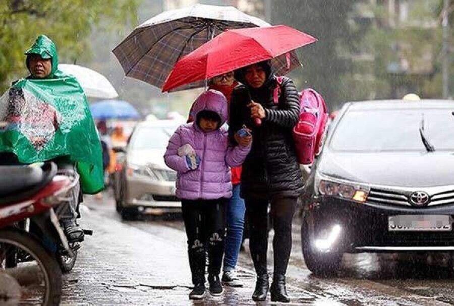 Bắc Bộ trời mưa, rét nhất 12 độ C, Nam Bộ nắng rát
