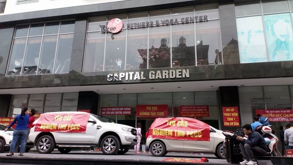 Cư dân tòa nhà Capital Garden yêu cầu chủ đầu tư nghiệm thu phòng cháy chữa cháy