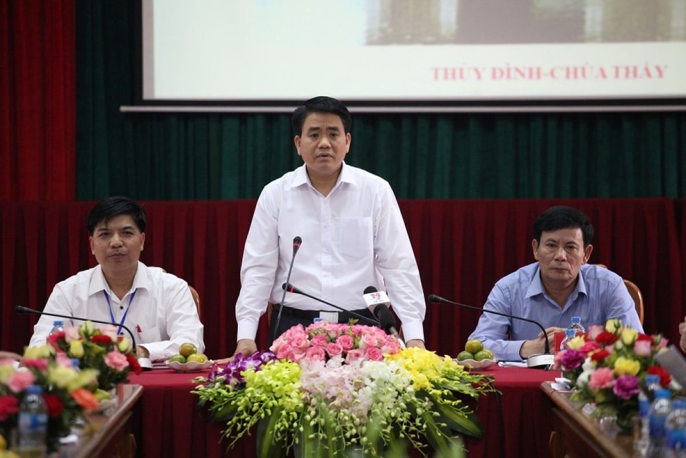 Chủ tịch UBND TP Hà Nội Nguyễn Đức Chung làm việc với huyện Quốc Oai