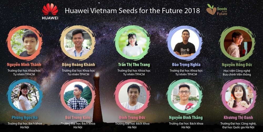 Huawei công bố danh sách 10 sinh viên ưu tú tham gia Chương trình Học bổng “Hạt giống Viễn thông Tương lai”