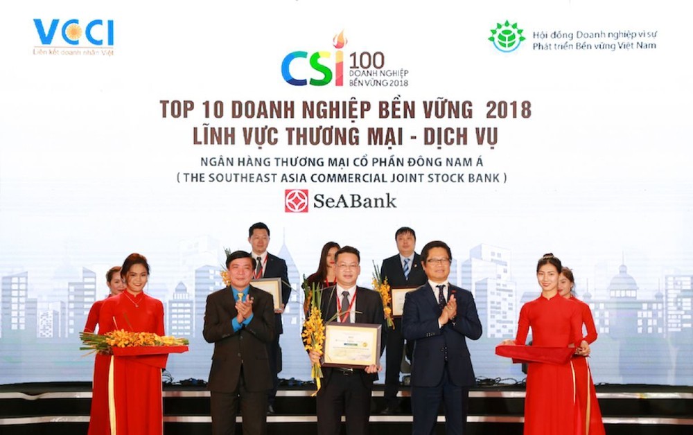 SeABank vào Top 10 Doanh nghiệp bền vững Việt Nam