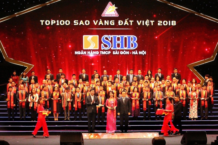 Ngân hàng SHB vào Top 100 giải thưởng Sao vàng Đất Việt 2018