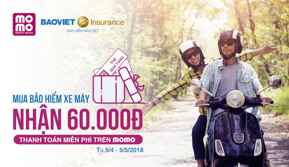 Bảo Việt bán bảo hiểm xe máy qua ứng dụng ví MOMO