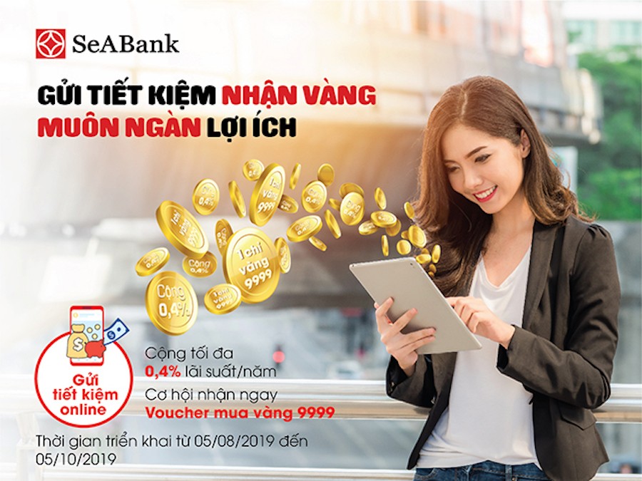 Tiết kiệm vàng nhận nhiều lợi ích tại SeABank