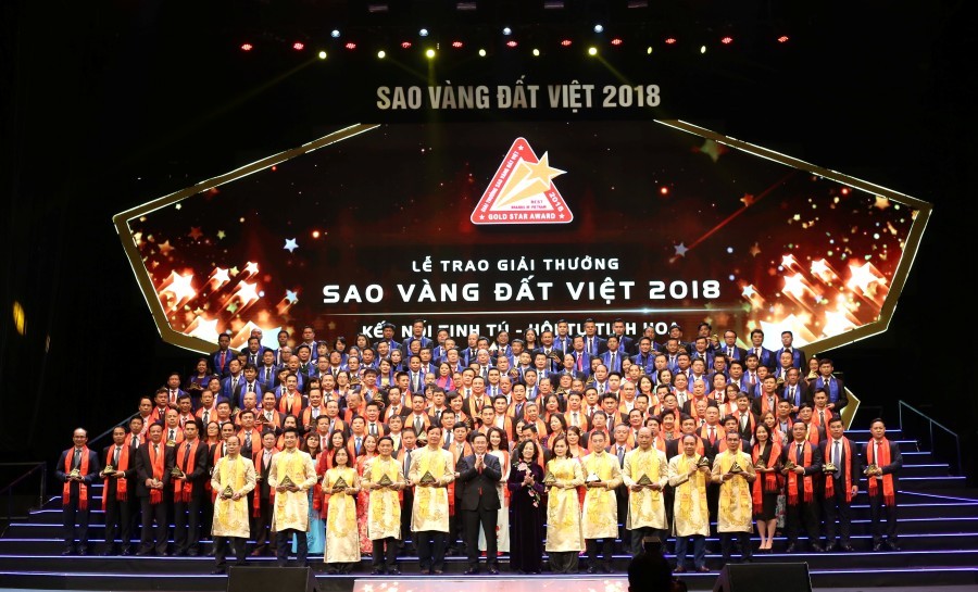 Vinh danh các doanh nghiệp đạt giải thưởng Sao Vàng Đất Việt 2018