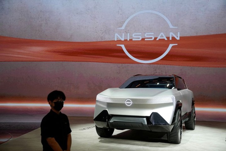 Một mẫu concept Nissan Arizon được trưng bày tại triển lãm Auto Shanghai ở Thượng Hải, Trung Quốc